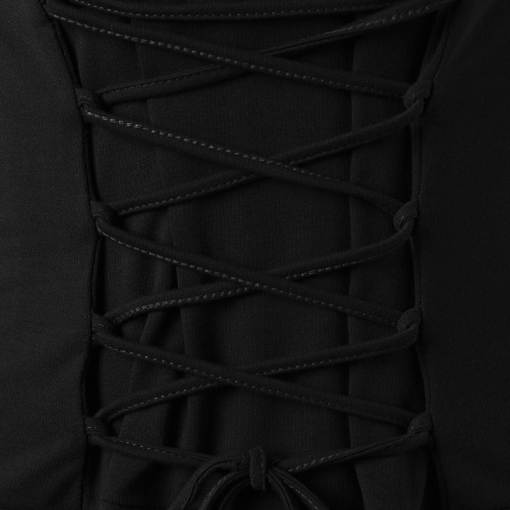 Tebuti™ Long Sleeve Lace-up Dress
