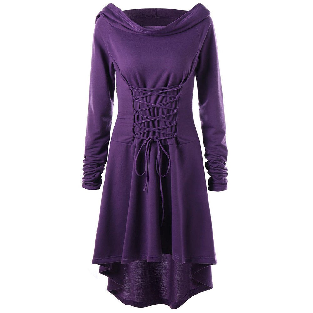 Tebuti™ Long Sleeve Lace-up Dress