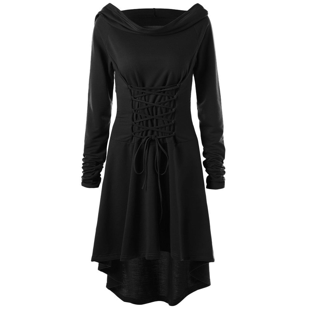 Tebuti™ Long Sleeve Lace-up Dress