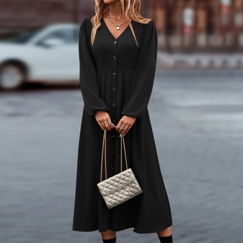 Tebuti™ Vintage Long Sleeve Dress
