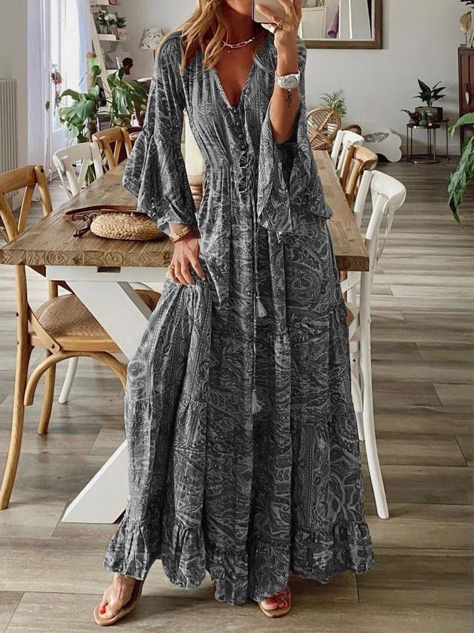 Tebuti™ Bohemian Floral Loose Dress