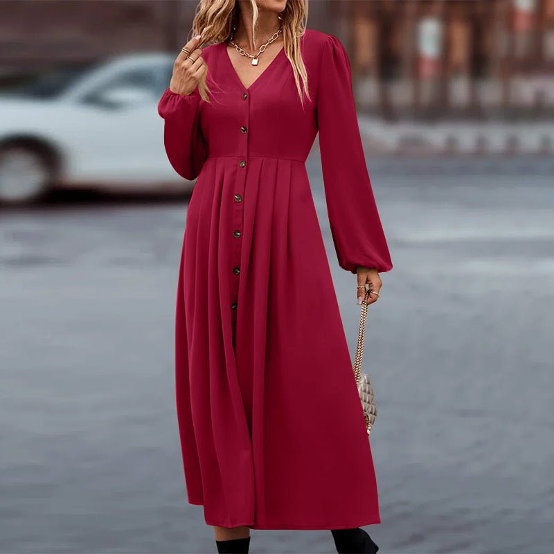 Tebuti™ Vintage Long Sleeve Dress