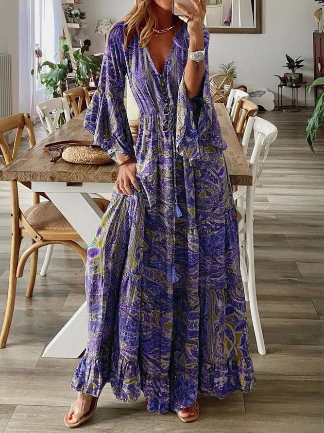 Tebuti™ Bohemian Floral Loose Dress