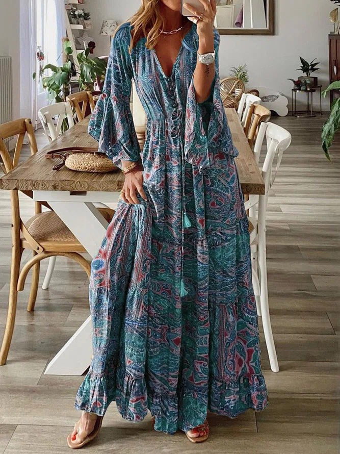 Tebuti™ Bohemian Floral Loose Dress