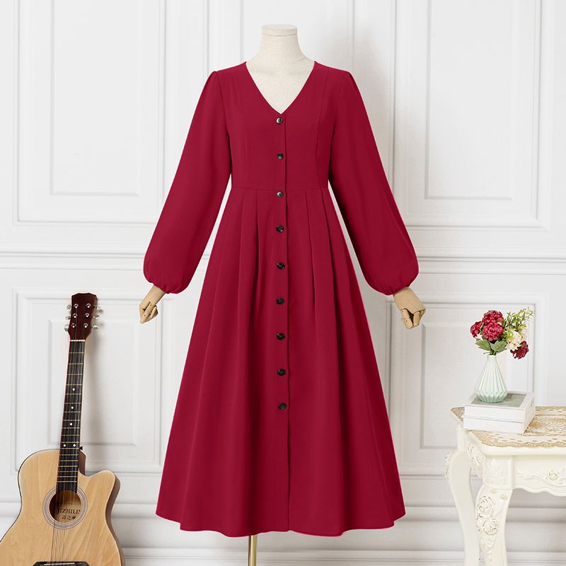 Tebuti™ Vintage Long Sleeve Dress