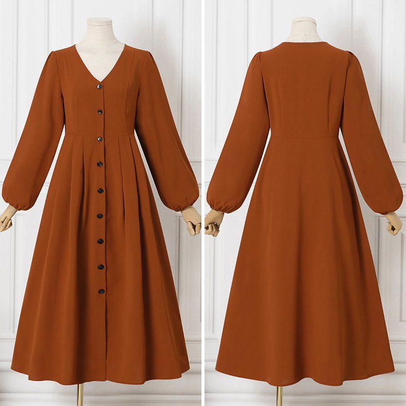 Tebuti™ Vintage Long Sleeve Dress
