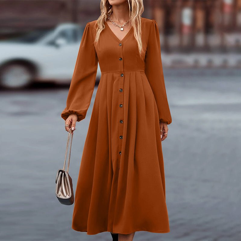 Tebuti™ Vintage Long Sleeve Dress
