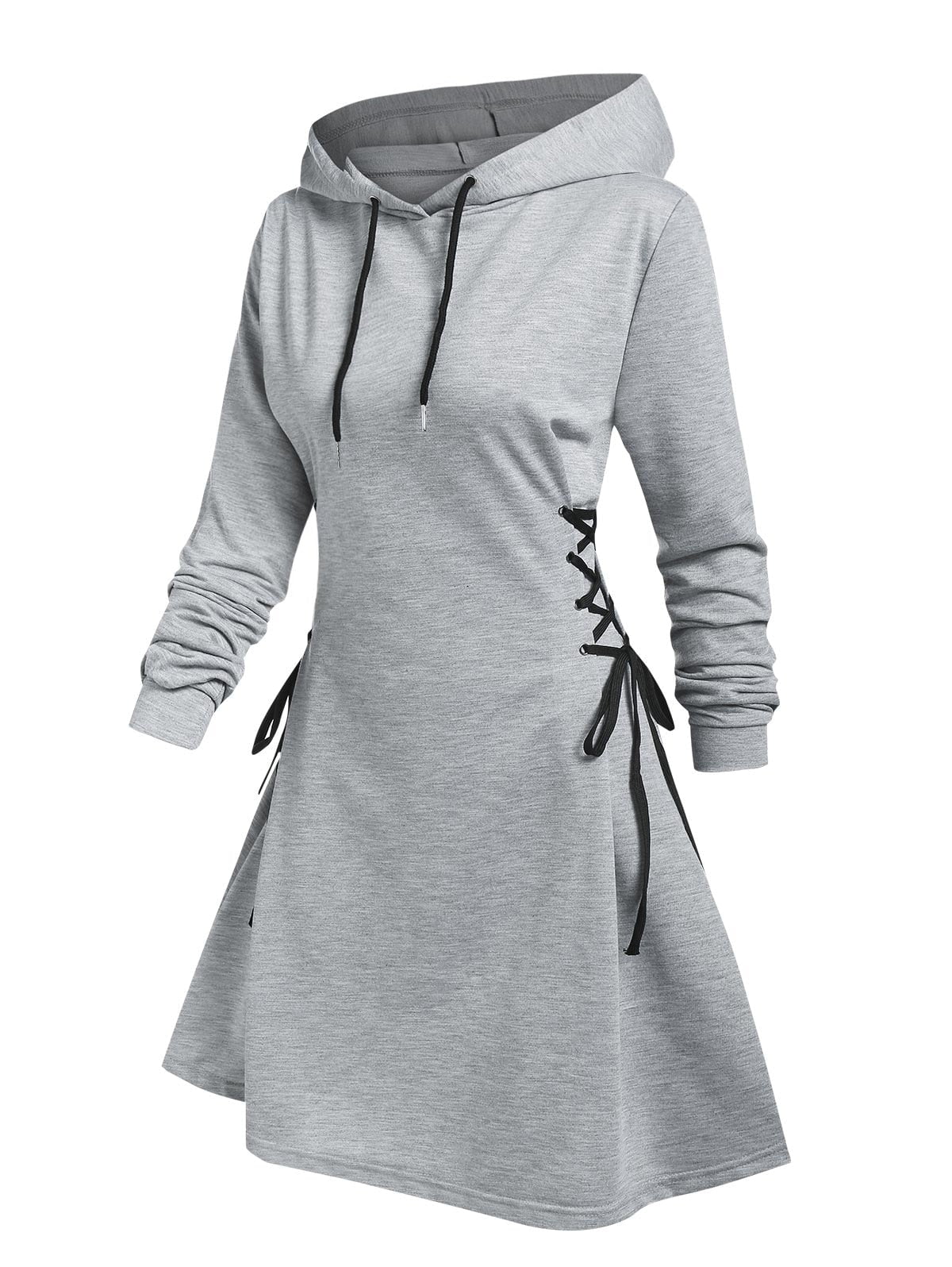 Tebuti™ Long Hooded Dress-Hoodie