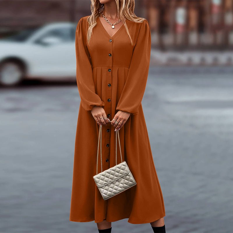 Tebuti™ Vintage Long Sleeve Dress