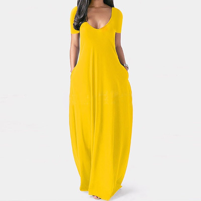 Tebuti™ Loose Short Sleeve Beach Dress