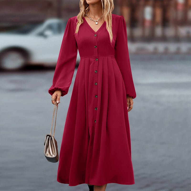 Tebuti™ Vintage Long Sleeve Dress
