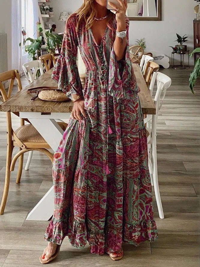 Tebuti™ Bohemian Floral Loose Dress