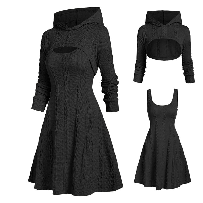 Tebuti™ Hooded Long Sleeve Dress Set