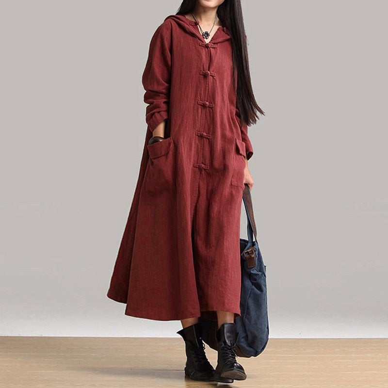Vintage Autumn Long Sleeve Dress