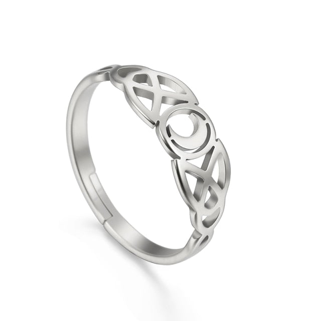 VALI™ Celtic Crescent Moon Ring