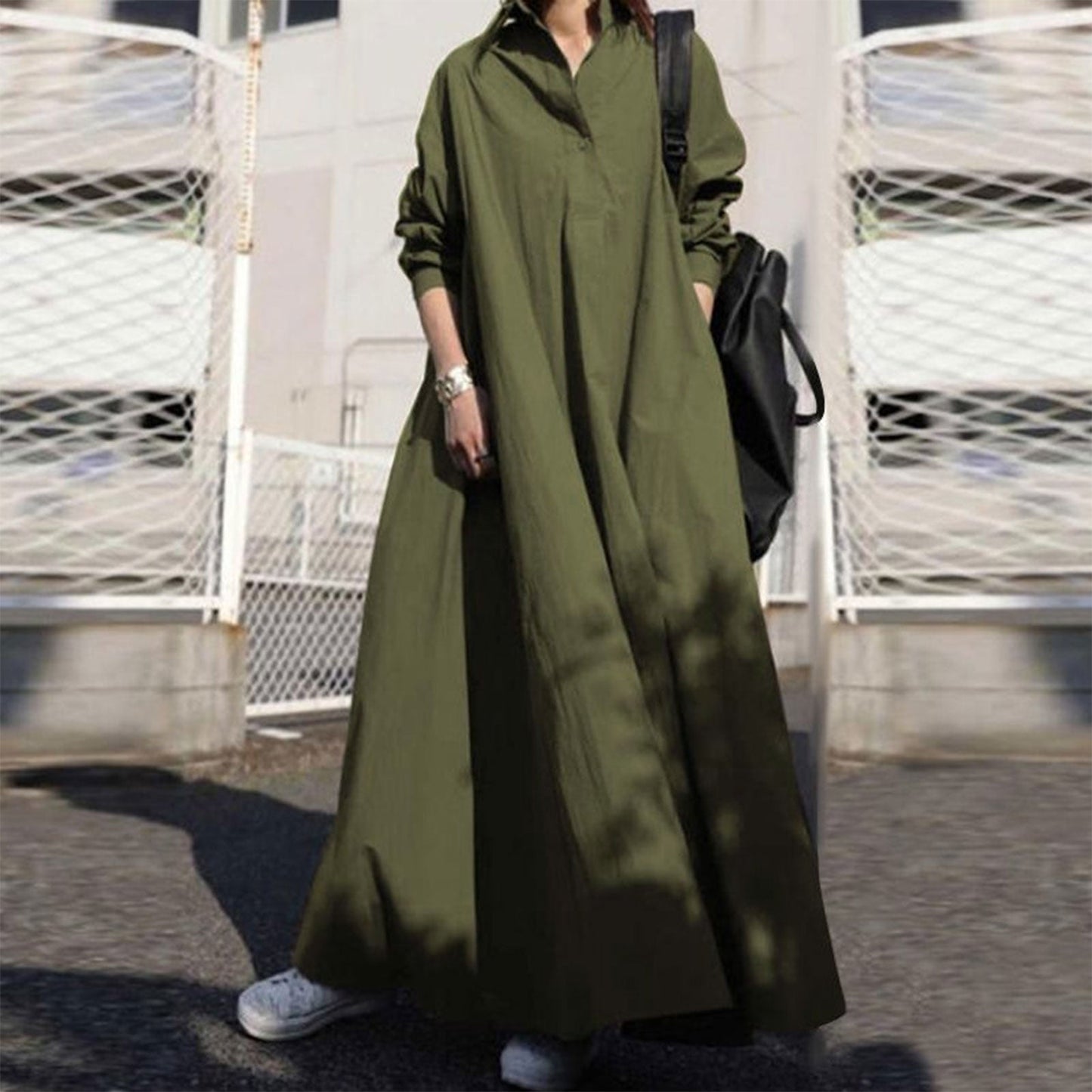 Vintage Autumn Long Sleeve Dress
