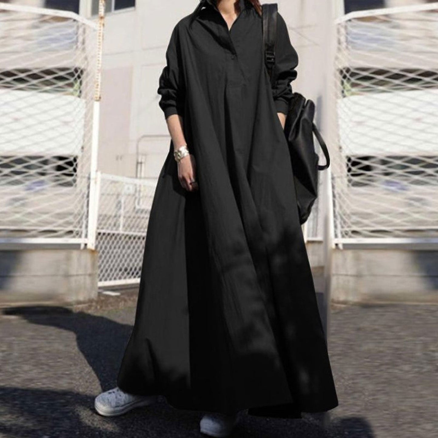 Vintage Autumn Long Sleeve Dress