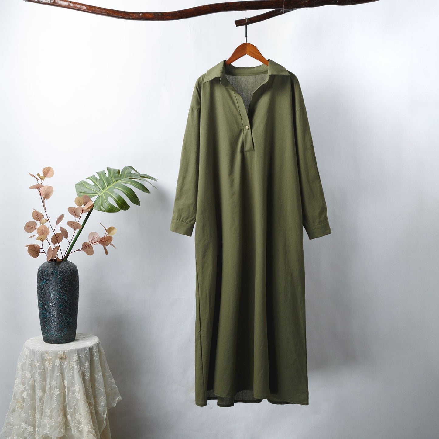 Vintage Autumn Long Sleeve Dress