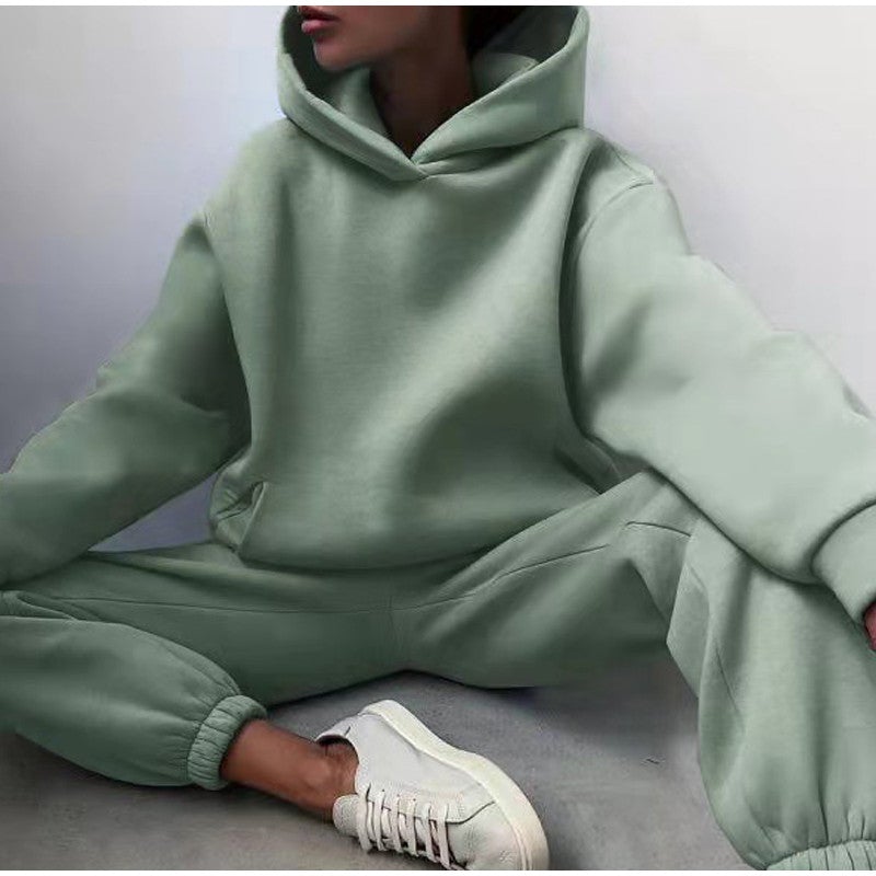 Womens Autumn Oversized Two Piece Sweatshirt Set