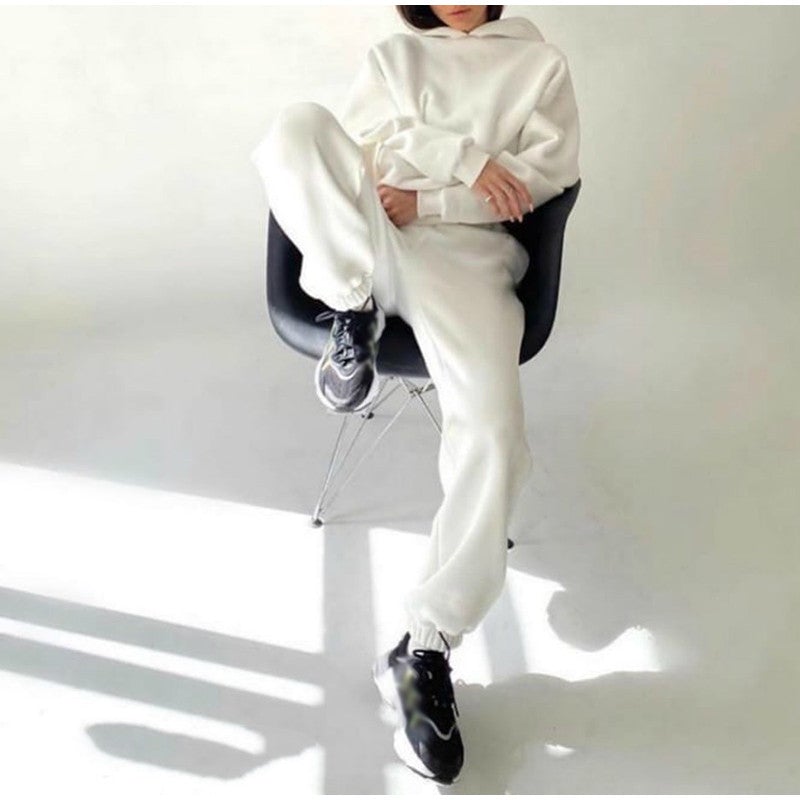 Womens Autumn Oversized Two Piece Sweatshirt Set