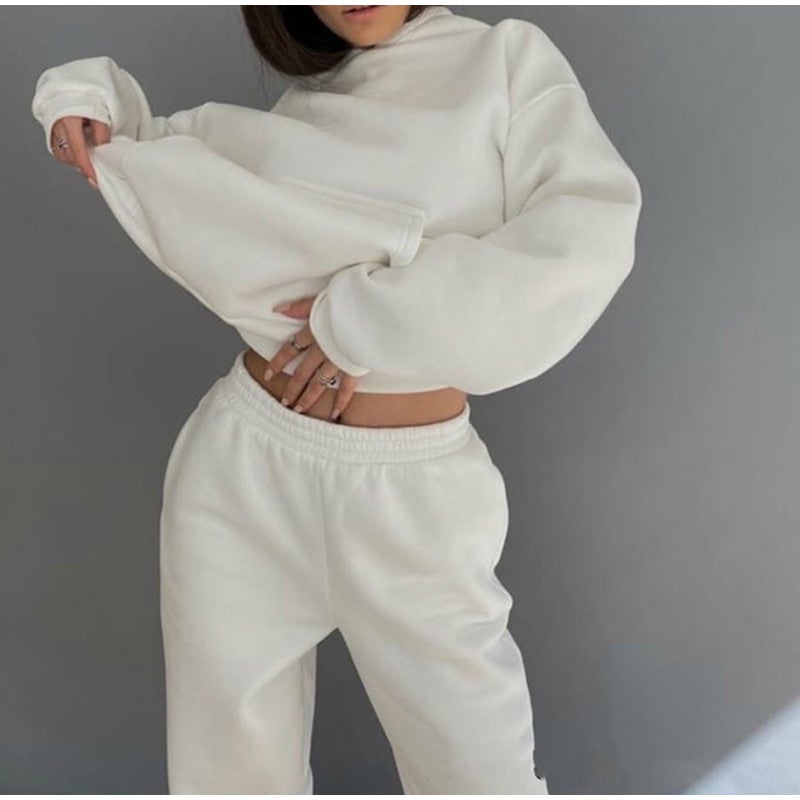 Womens Autumn Oversized Two Piece Sweatshirt Set
