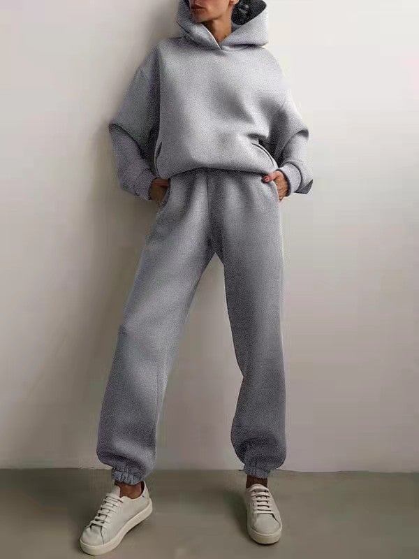 Womens Autumn Oversized Two Piece Sweatshirt Set