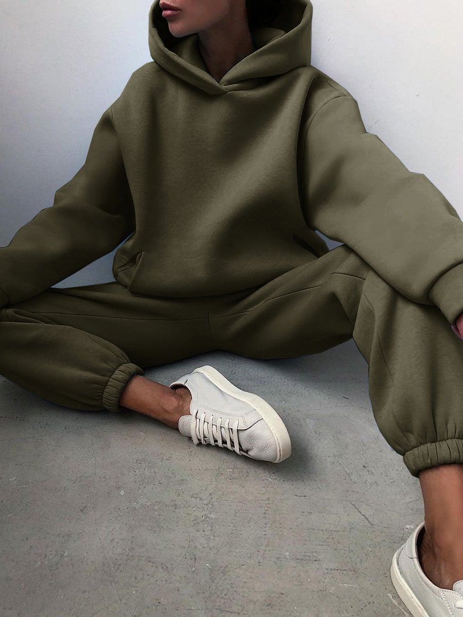Womens Autumn Oversized Two Piece Sweatshirt Set