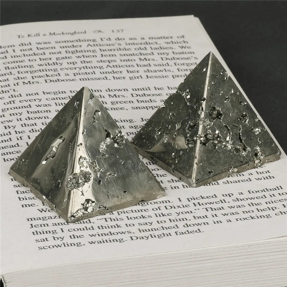 Natural Pyrite Pyramid