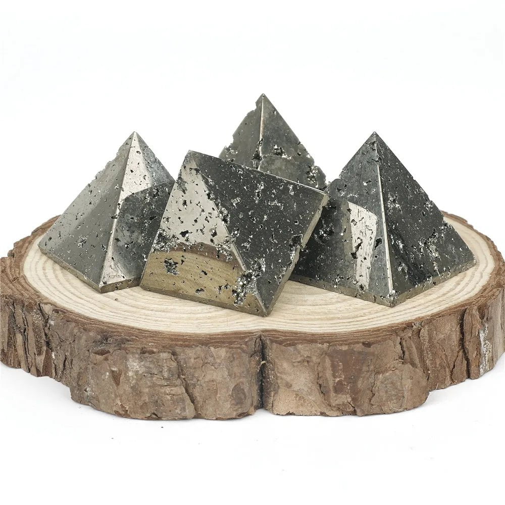 Natural Pyrite Pyramid
