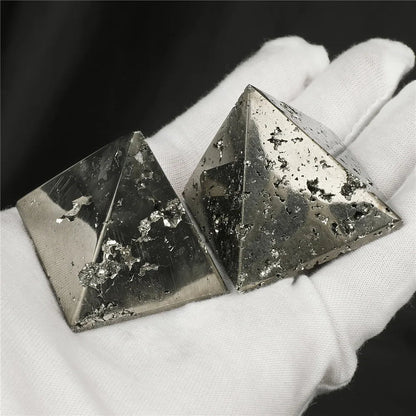 Natural Pyrite Pyramid