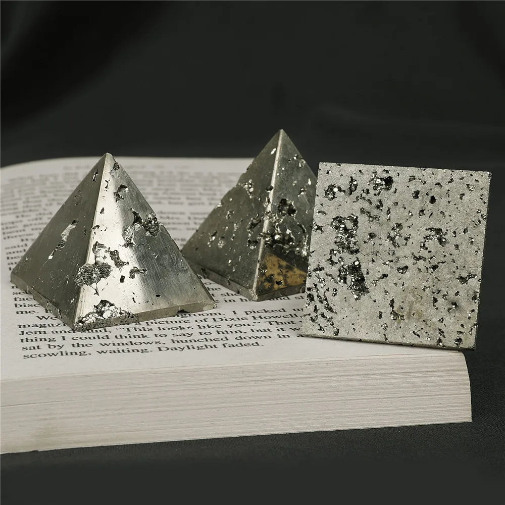 Natural Pyrite Pyramid