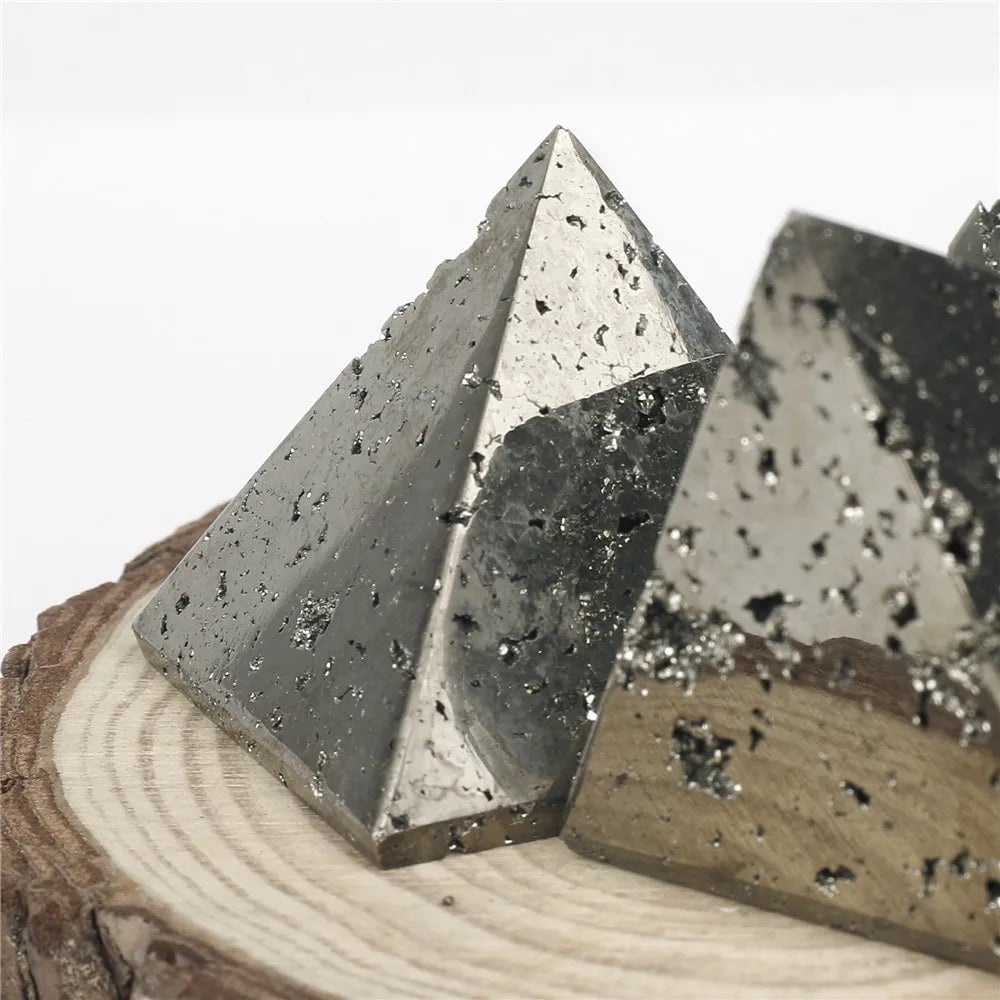 Natural Pyrite Pyramid