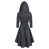 Tebuti™ Lace-Up Long Hooded Dress