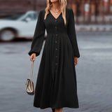 Tebuti™ Vintage Long Sleeve Dress