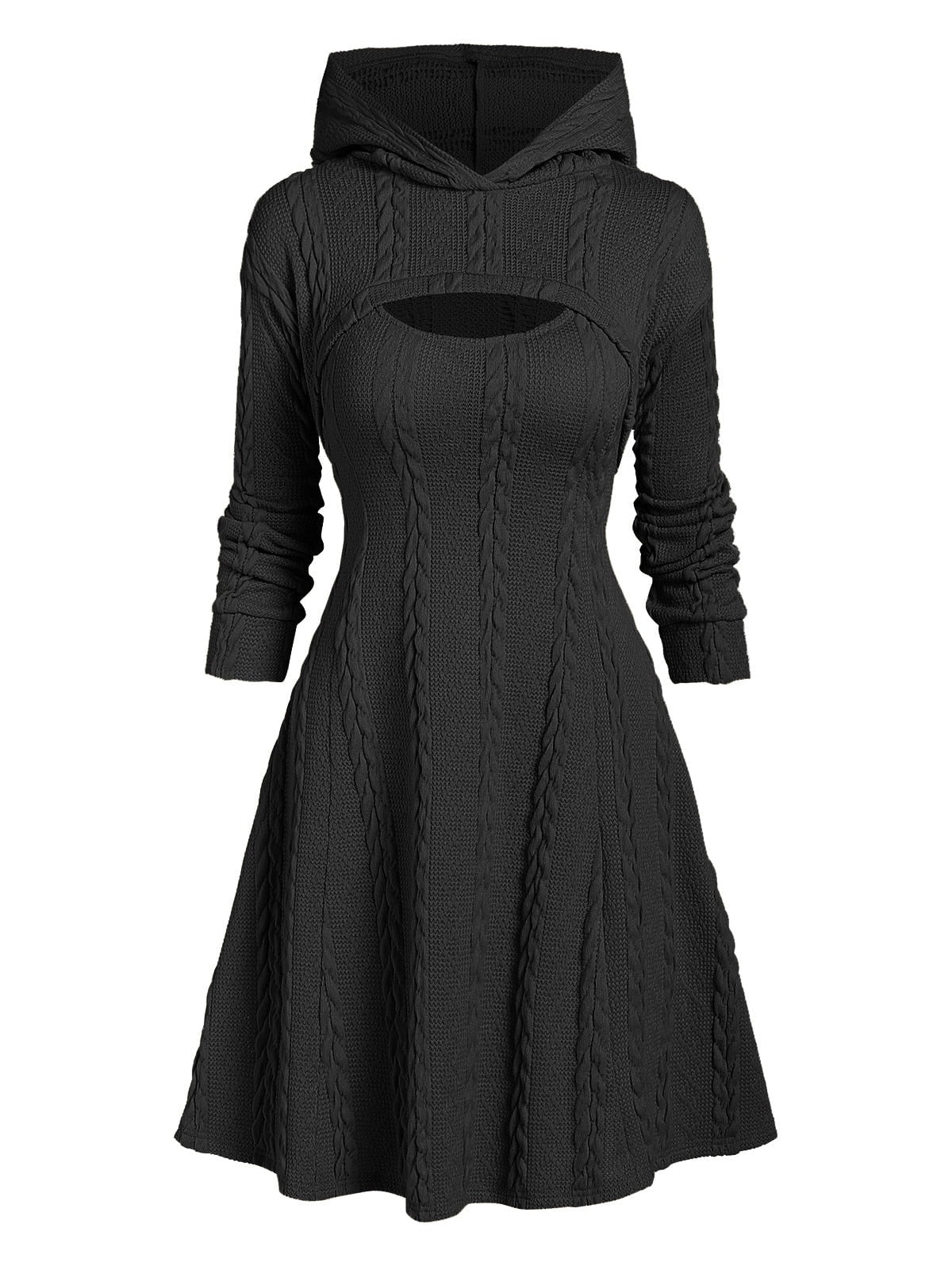 Tebuti™  Hooded Long Sleeve Dress Set