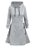 Tebuti™ Long Hooded Dress-Hoodie