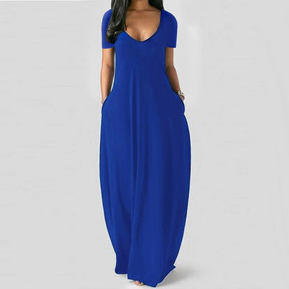 Tebuti™ Loose Short Sleeve Beach Dress