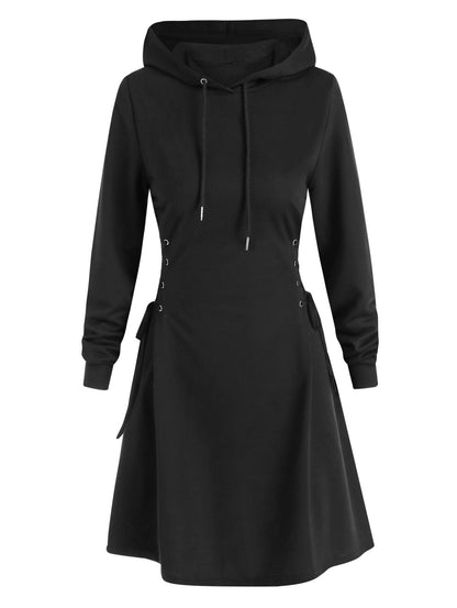 Tebuti™ Long Hooded Dress-Hoodie