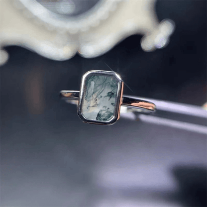 Starfizzle Moss Agate Ring