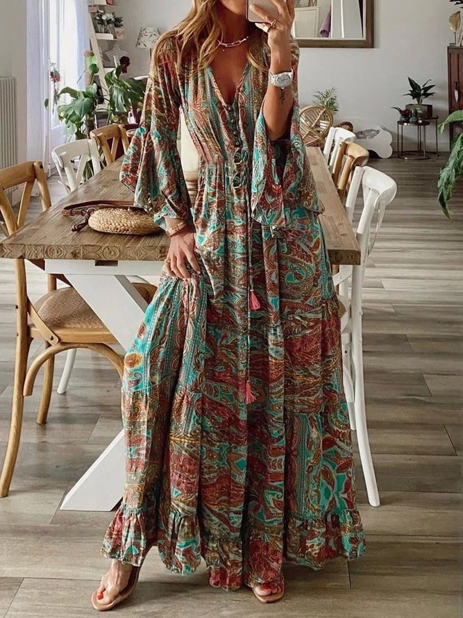 Tebuti™ Bohemian Floral Loose Dress