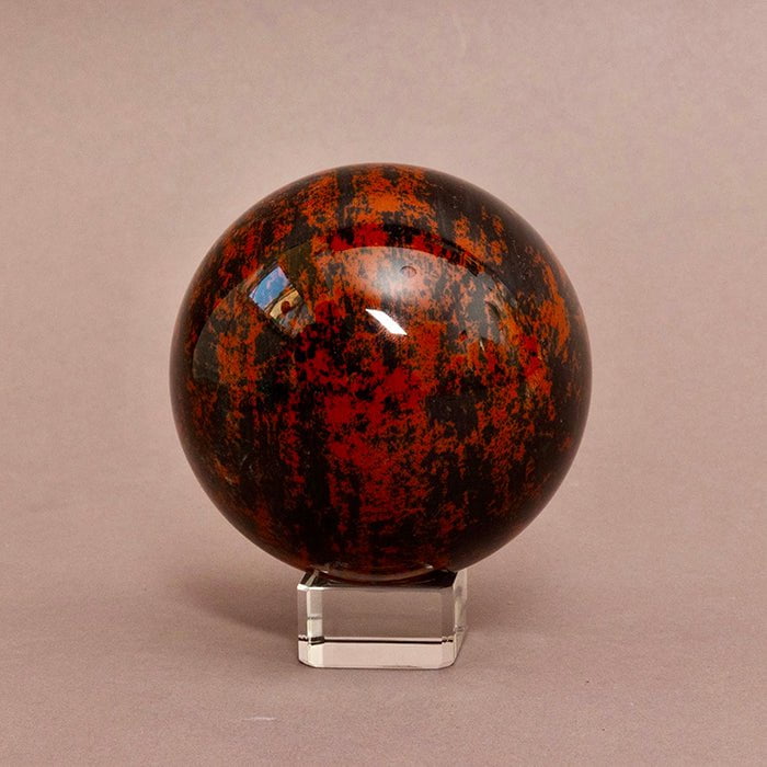 Red Obsidian Crystal Sphere