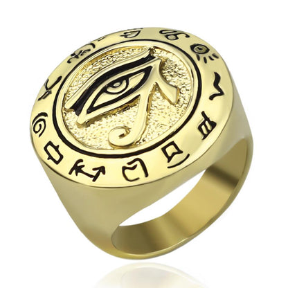 Eye of Horus Stainless Steel Men Ring