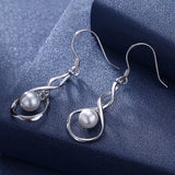 Celtic Sterling Silver Pearl Earrings