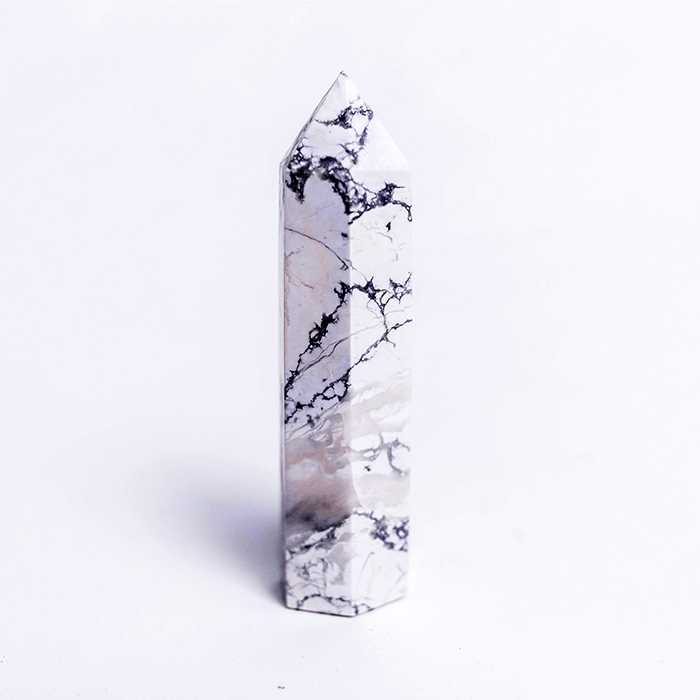 Natural White Turquoise Crystal Point