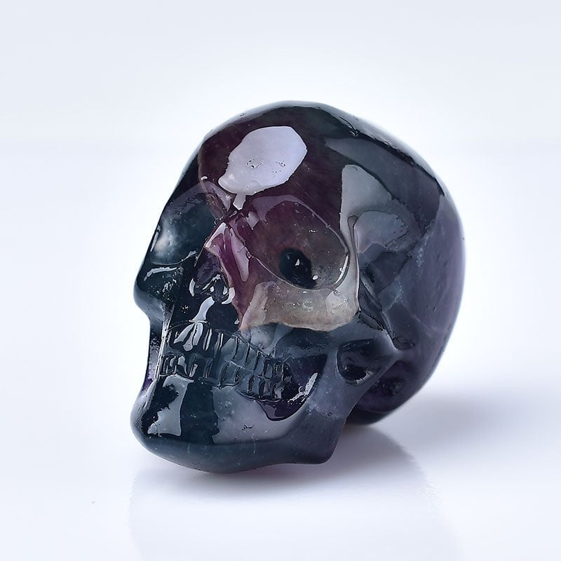 Natural Rainbow Fluorite Skull