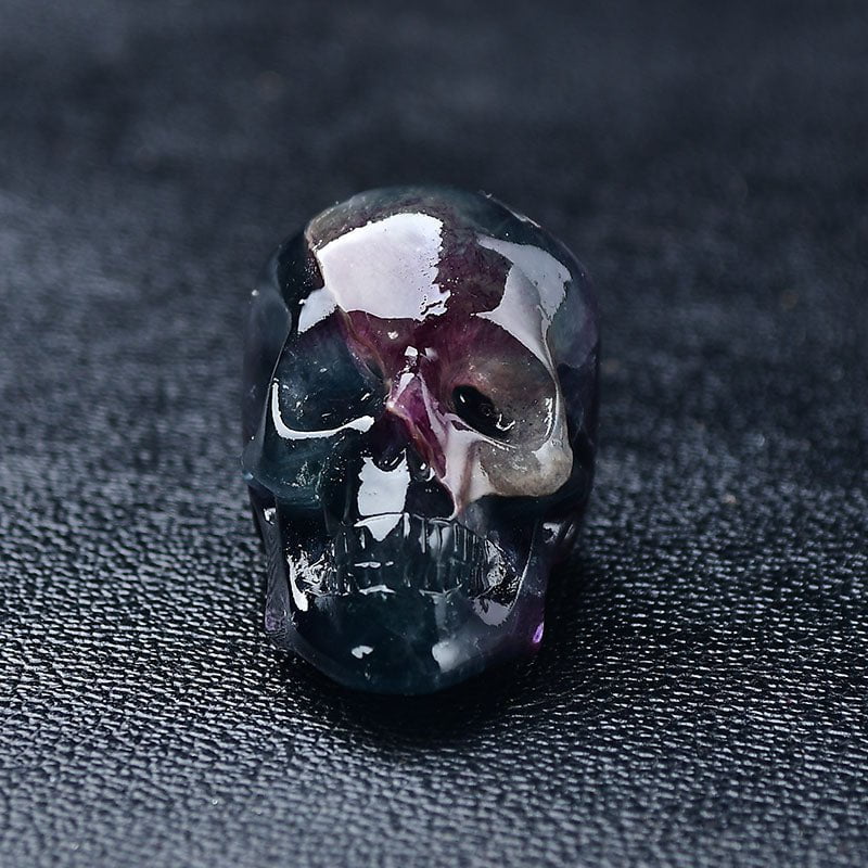 Natural Rainbow Fluorite Skull