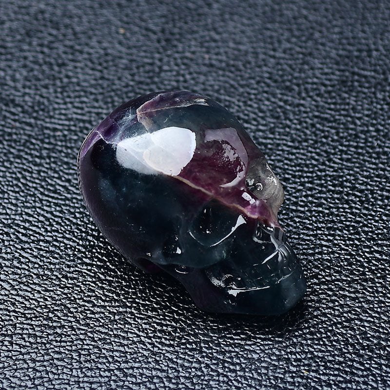 Natural Rainbow Fluorite Skull