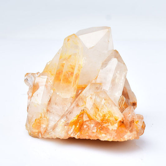 Clear Quartz Cluster With Natural Iron