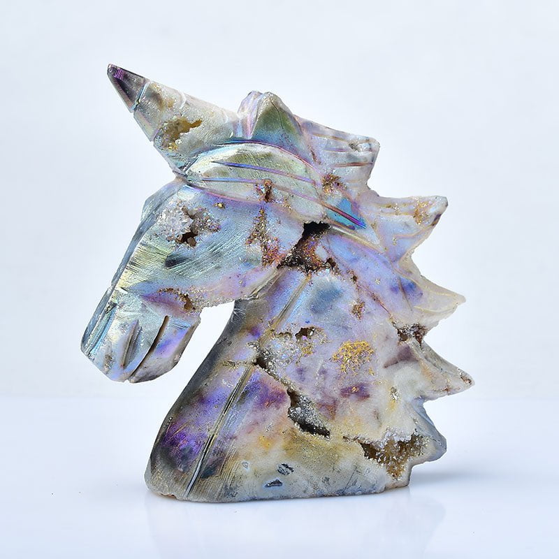 Aura Sphalerite Unicorn Carving