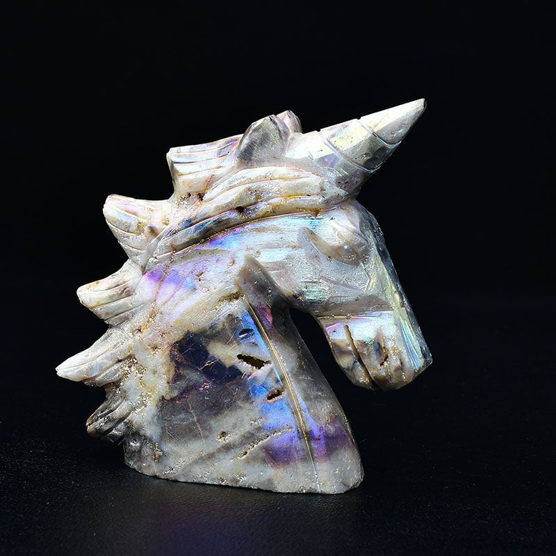 Aura Sphalerite Unicorn Carving